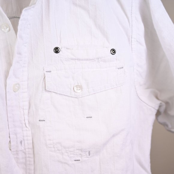 Men's Cotton Short Sleeve Button Down Shirt-Size Small - Picture 3 of 9